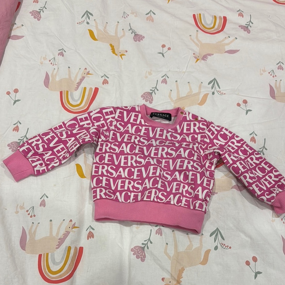 Versace Kids Pink Logo Sweatshirt